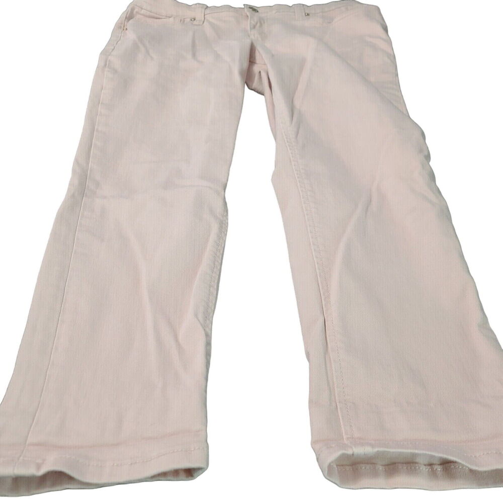 Seven7 Skinny Womens Jeans Pink Size 12 Cotton Blend Easy Fit Button Zip Stretch